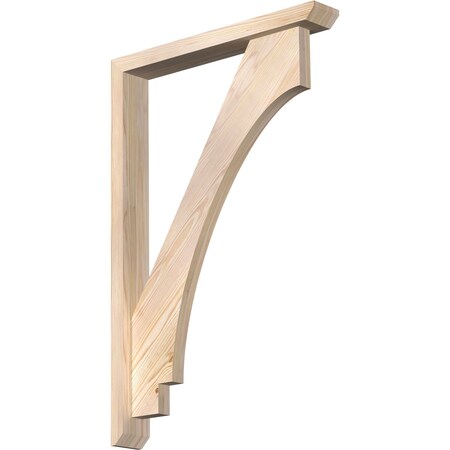 Ekena Millwork Imperial Slat Smooth Bracket w/ Offset Brace, Douglas Fir, 3 1/2"W x 24"D x 36"H BKT0402X24X36IMP06SDF